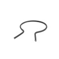 EZ Twist 2 1/2" (2 3/8" OD) x 8 Gauge Preformed Steel Tie Wire - Fence Ties - 100 Pack (Black Vinyl Coated)