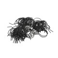 EZ Twist 2 1/2" (2 3/8" OD) x 8 Gauge Preformed Steel Tie Wire - Fence Ties - 100 Pack (Black Vinyl Coated)
