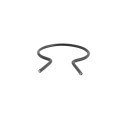 EZ Twist 2 1/2" (2 3/8" OD) x 8 Gauge Preformed Steel Tie Wire - Fence Ties - 100 Pack (Black Vinyl Coated)