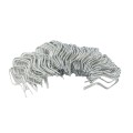 T Post Clips EZ Twist Preformed Steel Tie Wire 11 Gauge Fence Ties - 100 Pack (Galvanized Steel)