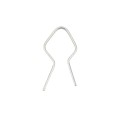T Post Clips EZ Twist Preformed Steel Tie Wire 11 Gauge Fence Ties - 100 Pack (Galvanized Steel)