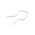 T Post Clips EZ Twist Preformed Steel Tie Wire 11 Gauge Fence Ties - 100 Pack (Galvanized Steel)