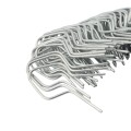 T Post Clips EZ Twist Preformed Steel Tie Wire 11 Gauge Fence Ties - 100 Pack (Galvanized Steel)