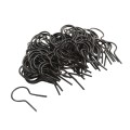 EZ Twist 1 3/8 inch OD x 9 Gauge Preformed Steel Tie Wire - Fence Ties - 100 Pack Black Vinyl Coated