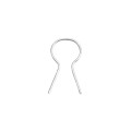 EZ Twist 1 3/8 inch OD x 9 Gauge Preformed Steel Tie Wire - Fence Ties - 100 Pack Galvanized Steel