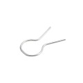 EZ Twist 1 3/8 inch OD x 9 Gauge Preformed Steel Tie Wire - Fence Ties - 100 Pack Galvanized Steel