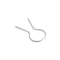 EZ Twist 1 3/8 inch OD x 9 Gauge Preformed Steel Tie Wire - Fence Ties - 100 Pack Galvanized Steel
