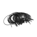EZ Twist 4 1/2" OD 8 Gauge (9 Gauge Core) Preformed Steel Black Fence Ties [50 Pack] - (Vinyl Coated)