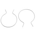 EZ Twist 4 1/2" (4 1/2" OD) x 9 Gauge Preformed Galvanized Steel Tie Wire - Fence Ties - 50 Pack (Galvanized Steel)