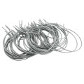 EZ Twist 4 1/2" (4 1/2" OD) x 9 Gauge Preformed Galvanized Steel Tie Wire - Fence Ties - 50 Pack (Galvanized Steel)