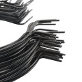 EZ Twist 6 5/8 inch x 9 Gauge Preformed Galvanized Steel Tie Wire 9 Gauge Fence Ties - 50 Pack Black Vinyl Coated