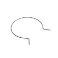 EZ Twist 6 5/8 inch x 9 Gauge Preformed Galvanized Steel Tie Wire 9 Gauge Fence Ties - 50 Pack Black Vinyl Coated