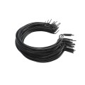 EZ Twist 6 5/8 inch x 9 Gauge Preformed Galvanized Steel Tie Wire 9 Gauge Fence Ties - 50 Pack Black Vinyl Coated