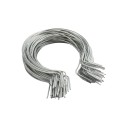 EZ Twist 6 5/8 inch by 9 Gauge Preformed Galvanized Steel Tie Wire 9 Gauge Fence Ties - 50 Pack