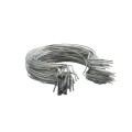 EZ Twist 6 5/8 inch by 9 Gauge Preformed Galvanized Steel Tie Wire 9 Gauge Fence Ties - 50 Pack