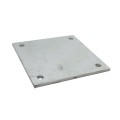 Chain Link 1/2" x 12" x 12" Weldable Surface Mount Floor Flange - Base Plate (Galvanized Steel) (Floor Flange)