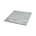 Chain Link 1/2" x 12" x 12" Weldable Surface Mount Floor Flange - Base Plate (Galvanized Steel) (Floor Flange)