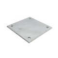 Chain Link 1/2" x 12" x 12" Weldable Surface Mount Floor Flange - Base Plate (Galvanized Steel) (Floor Flange)