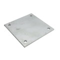 Chain Link 1/2" x 12" x 12" Weldable Surface Mount Floor Flange - Base Plate (Galvanized Steel) (Floor Flange)