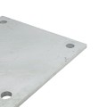 Chain Link 1/2" x 12" x 12" Weldable Surface Mount Floor Flange - Base Plate (Galvanized Steel) (Floor Flange)
