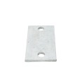 Chain Link 1/4" x 3" x 6" Weldable Surface Mount Floor Flange - Base Plate (Galvanized Steel)