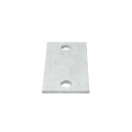 Chain Link 1/4" x 3" x 6" Weldable Surface Mount Floor Flange - Base Plate (Galvanized Steel)