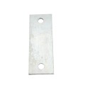 Chain Link 1/4" x 3" x 8" Weldable Surface Mount Floor Flange - Base Plate (Hot Dip Galvanized Steel) 2 Hole 5/8"