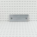 Chain Link 1/4" x 3" x 8" Weldable Surface Mount Floor Flange - Base Plate (Hot Dip Galvanized Steel) 2 Hole 5/8"