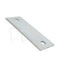 Chain Link 1/4" x 3" x 8" Weldable Surface Mount Floor Flange - Base Plate (Hot Dip Galvanized Steel) 2 Hole 5/8"