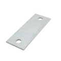 Chain Link 1/4" x 3" x 8" Weldable Surface Mount Floor Flange - Base Plate (Hot Dip Galvanized Steel) 2 Hole 5/8"