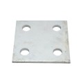 Chain Link 1/4" x 4 1/2" x 4 1/2" Weldable Surface Mount Floor Flange - Base Plate (Hot Dip Galvanized Steel) 4 Hole 5/8" (1/4" HDG)