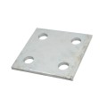 Chain Link 1/4" x 4 1/2" x 4 1/2" Weldable Surface Mount Floor Flange - Base Plate (Hot Dip Galvanized Steel) 4 Hole 5/8" (1/4" HDG)