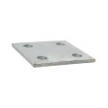 Chain Link 1/4" x 4 1/2" x 4 1/2" Weldable Surface Mount Floor Flange - Base Plate (Hot Dip Galvanized Steel) 4 Hole 5/8" (1/4" HDG)