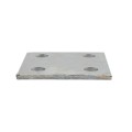 Chain Link 1/4" x 4 1/2" x 4 1/2" Weldable Surface Mount Floor Flange - Base Plate (Hot Dip Galvanized Steel) 4 Hole 5/8" (1/4" HDG)