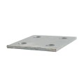 Chain Link 1/4" x 4 1/2" x 4 1/2" Weldable Surface Mount Floor Flange - Base Plate (Hot Dip Galvanized Steel) 4 Hole 5/8" (1/4" HDG)