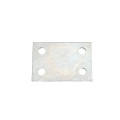 Chain Link 1/4" x 4" x 6" Weldable Surface Mount Floor Flange - Base Plate (Hot Dip Galvanized Steel) 4 Hole 5/8" 