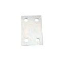 Chain Link 1/4" x 4" x 6" Weldable Surface Mount Floor Flange - Base Plate (Hot Dip Galvanized Steel) 4 Hole 5/8" 