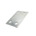 Chain Link 1/4" x 4" x 6" Weldable Surface Mount Floor Flange - Base Plate (Hot Dip Galvanized Steel) 4 Hole 5/8" 