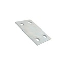 Chain Link 1/4" x 4" x 6" Weldable Surface Mount Floor Flange - Base Plate (Hot Dip Galvanized Steel) 4 Hole 5/8" 