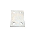 Chain Link 1/4" x 4" x 6" Weldable Surface Mount Floor Flange - Base Plate (Hot Dip Galvanized Steel) 4 Hole 5/8" 