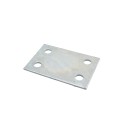 Chain Link 1/4" x 4" x 6" Weldable Surface Mount Floor Flange - Base Plate (Hot Dip Galvanized Steel) 4 Hole 5/8" 