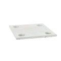 Chain Link 1/4" x 5" x 5" Weldable Surface Mount Floor Flange - Base Plate (Galvanized Steel) 