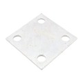 Chain Link 1/4" x 5" x 5" Weldable Surface Mount Floor Flange - Base Plate (Galvanized Steel) 
