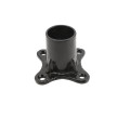 Chain Link 2 1/2" [2 3/8" OD] Black Floor Flange Malleable (Galvanized Malleable Steel)