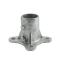 Chain Link 2 1/2" [2 3/8" OD] Surface Mount Floor Flange w/ 2 Set Screws (Galvanized Malleable Steel)