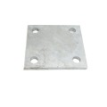 Chain Link 3/8" x 6" x 6" Weldable Surface Mount Floor Flange - Base Plate (Galvanized Steel)