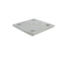 Chain Link 3/8" x 6" x 6" Weldable Surface Mount Floor Flange - Base Plate (Galvanized Steel)