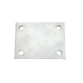 Chain Link 3/8" x 6" x 8" Weldable Surface Mount Floor Flange - Base Plate (Hot Dip Galvanized Steel)  4 Hole 5/8"