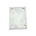 Chain Link 3/8" x 6" x 8" Weldable Surface Mount Floor Flange - Base Plate (Hot Dip Galvanized Steel)  4 Hole 5/8"