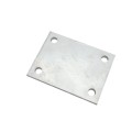Chain Link 3/8" x 6" x 8" Weldable Surface Mount Floor Flange - Base Plate (Hot Dip Galvanized Steel)  4 Hole 5/8"